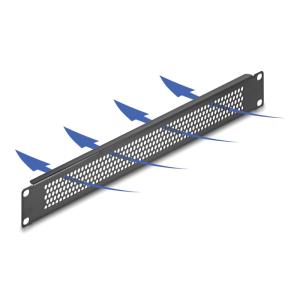 DELOCK κάλυμμα panel 66488 για 19"/1U rack, με αεραγωγούς, μαύρο | Εξοπλισμός IT | elabstore.gr