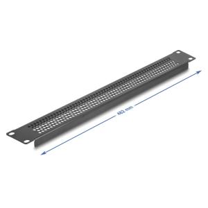 DELOCK κάλυμμα panel 66488 για 19"/1U rack, με αεραγωγούς, μαύρο | Εξοπλισμός IT | elabstore.gr