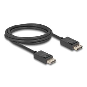 DELOCK καλώδιο DisplayPort 2.1 80493 8K/60Hz 4K/120Hz 40 Gbps, 2m, μαύρο | Καλώδια - Αντάπτορες | elabstore.gr