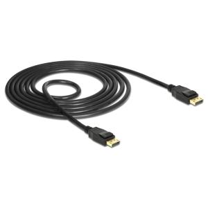 DELOCK καλώδιο DisplayPort 1.2 85508, 4K/60Hz, 21.6Gbps, 1.5m, μαύρο | Καλώδια - Αντάπτορες | elabstore.gr