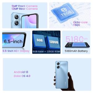 BLACKVIEW smartphone A52 Pro, 6.5", 6/128GB, 5180mAh, Android 13, μαύρο | Mobile Συσκευές | elabstore.gr