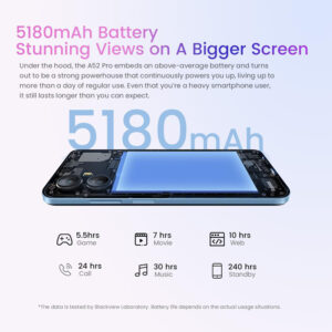 BLACKVIEW smartphone A52 Pro, 6.5", 6/128GB, 5180mAh, Android 13, μαύρο | Mobile Συσκευές | elabstore.gr