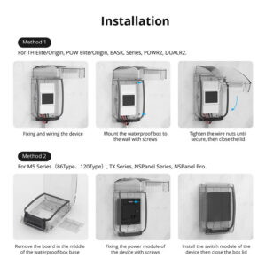SONOFF θήκη για smart διακόπτες BOX-R2, αδιάβροχη, διάφανη | eLabstore.gr