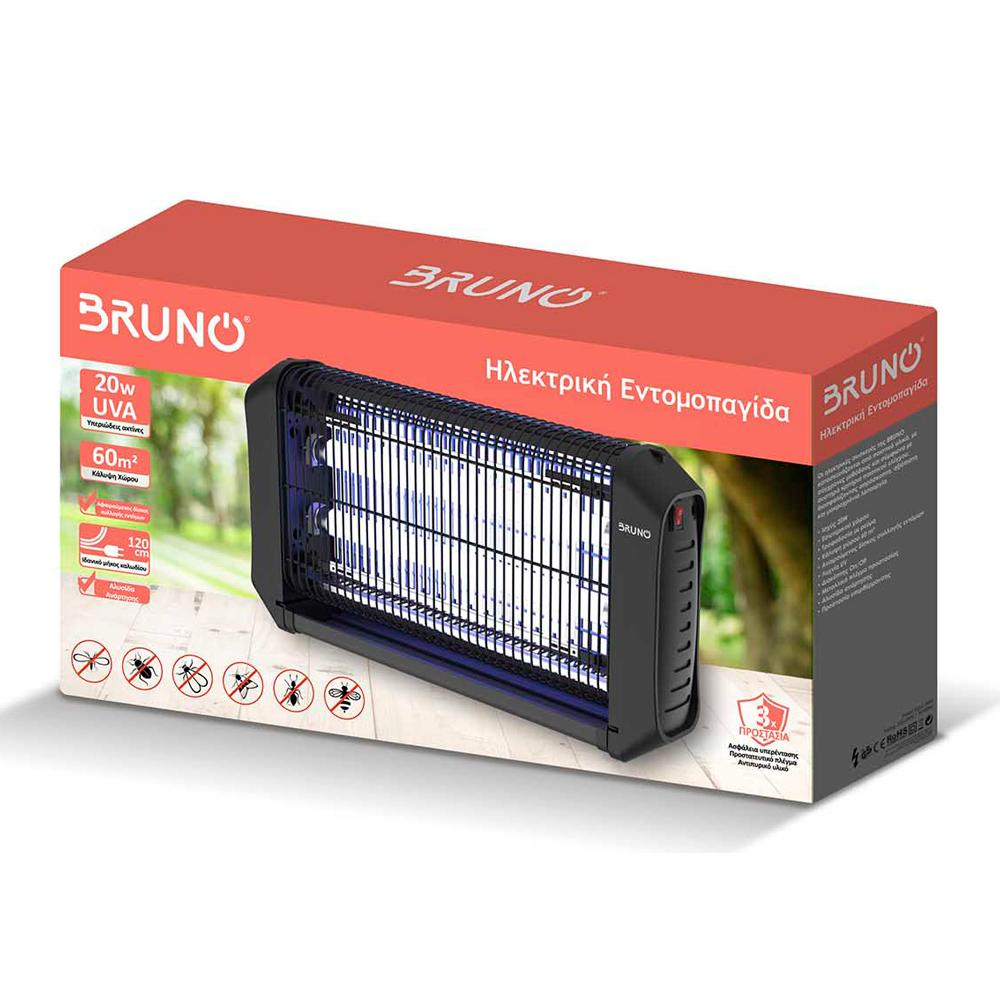 BRUNO ηλεκτρική εντομοπαγίδα BRN-0186 με UV λυχνία, 20W, μαύρη | eLabstore.gr BRUNO ηλεκτρική εντομοπαγίδα BRN-0186 με UV λυχνία, 20W, μαύρη | Οικιακός εξοπλισμός | elabstore.gr