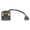 POWERTECH αντάπτορας HDMI σε HDMI & DVI CAB-H168, 4K/30Hz, 30cm, μαύρος | Καλώδια - Αντάπτορες | elabstore.gr