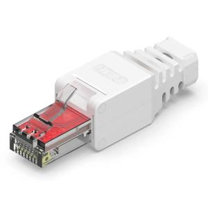 POWERTECH βύσμα δικτύου RJ45 CAB-N350, CAT 6A UTP, tool-free, λευκό | Καλώδια - Αντάπτορες | elabstore.gr