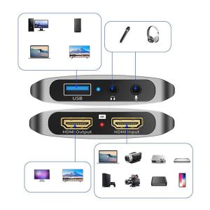 POWERTECH video capture CAB-UC081, HDMI/USB σύνδεση, 4K/30Hz, γκρι | Καλώδια - Αντάπτορες | elabstore.gr