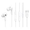 CELEBRAT earphones με μικρόφωνο E300, USB-C, 1.2m, λευκά | Αξεσουάρ κινητών | elabstore.gr