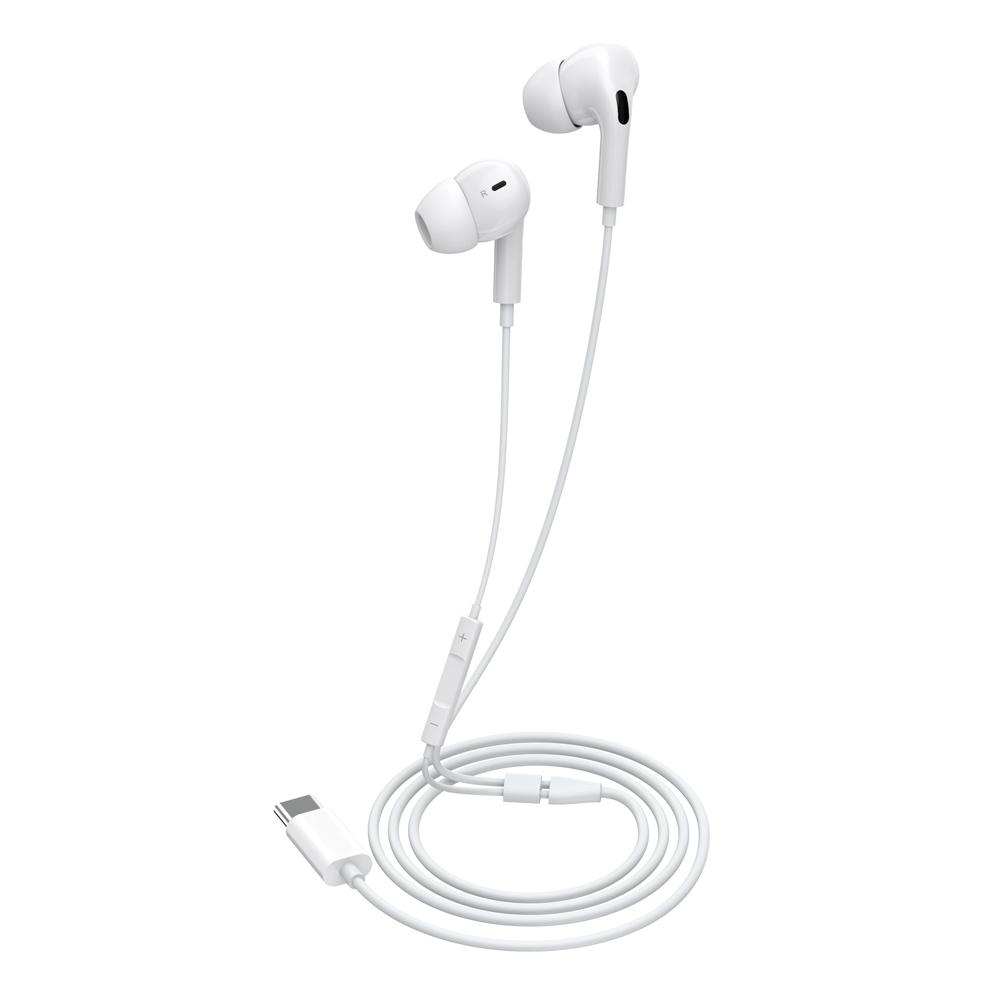 CELEBRAT earphones με μικρόφωνο E300, USB-C, 1.2m, λευκά | eLabstore.gr CELEBRAT earphones με μικρόφωνο E300, USB-C, 1.2m, λευκά | Αξεσουάρ κινητών | elabstore.gr