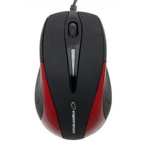 ESPERANZA ενσύρματο ποντίκι EM102R, οπτικό 1000DPI, USB, μαύρο/κόκκινο | Συνοδευτικά PC | elabstore.gr