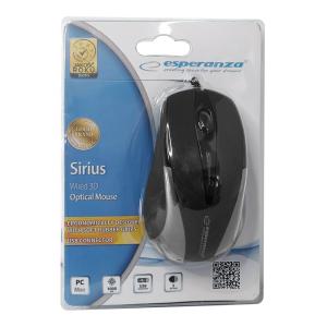 ESPERANZA ενσύρματο ποντίκι EM102S, οπτικό, 1000DPI, USB, μαύρο/ασημί | Συνοδευτικά PC | elabstore.gr