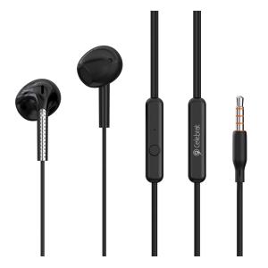 CELEBRAT earphones με μικρόφωνο G28, 3.5mm, 1.2m, μαύρα | Αξεσουάρ κινητών | elabstore.gr