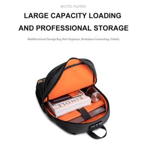 GOLDEN WOLF τσάντα πλάτης GB00375 με θήκη laptop 15.6", 19L, USB, μαύρη | Προσωπική Φροντίδα | elabstore.gr