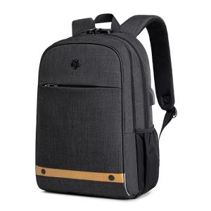 GOLDEN WOLF τσάντα πλάτης GB00375 με θήκη laptop 15.6", 19L, USB, μαύρη | Προσωπική Φροντίδα | elabstore.gr