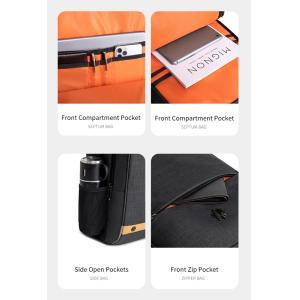 GOLDEN WOLF τσάντα πλάτης GB00375 με θήκη laptop 15.6", 19L, USB, μαύρη | Προσωπική Φροντίδα | elabstore.gr