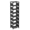 HOME USE υφασμάτινη παπουτσοθήκη HUH-0132, 7 θέσεων, 33x28x128cm, γκρι | Οικιακός εξοπλισμός | elabstore.gr