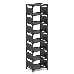 HOME USE υφασμάτινη παπουτσοθήκη HUH-0132, 7 θέσεων, 33x28x128cm, γκρι | Οικιακός εξοπλισμός | elabstore.gr