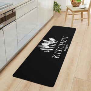 HOME USE πατάκι κουζίνας HUH-0148, αντιολισθητικό, 40 x 120cm, μαύρο | Οικιακός εξοπλισμός | elabstore.gr