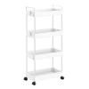HOME USE τρόλει κουζίνας HUH-0163, 4 θέσεων, 40x21.5x91.5cm, λευκό | Οικιακός εξοπλισμός | elabstore.gr