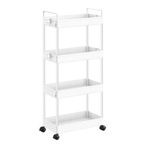 HOME USE τρόλει κουζίνας HUH-0163, 4 θέσεων, 40x21.5x91.5cm, λευκό | Οικιακός εξοπλισμός | elabstore.gr