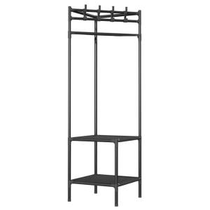 HOME USE κρεμάστρα δαπέδου HUH-0165, μεταλλική, γωνιακή, 40x188cm, μαύρη | Οικιακός εξοπλισμός | elabstore.gr