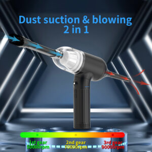 KINZIR 2 σε 1 σκουπάκι χειρός & air duster VC16, LED, 90W 7500mAh, μαύρο | Εργαλεία | elabstore.gr