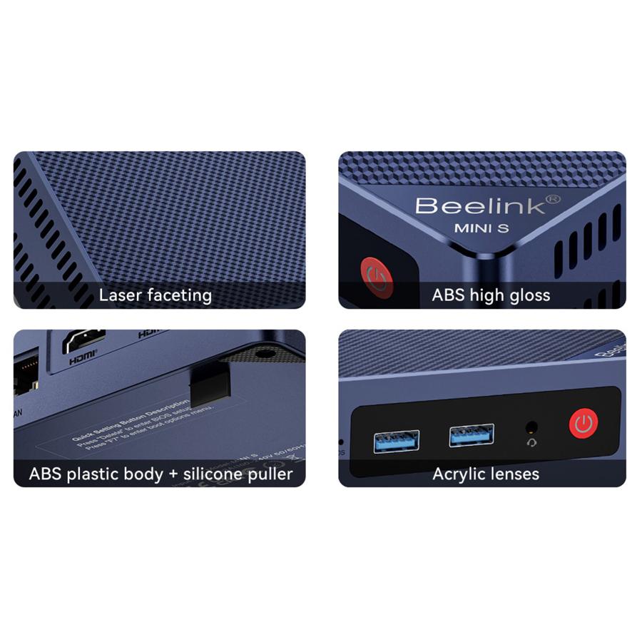BEELINK mini PC MINI S12, Intel CPU N95, 16GB, 500GB SSD, Windows 11 Pro | eLabstore.gr BEELINK mini PC MINI S12, Intel CPU N95, 16GB, 500GB SSD, Windows 11 Pro - Image 6
