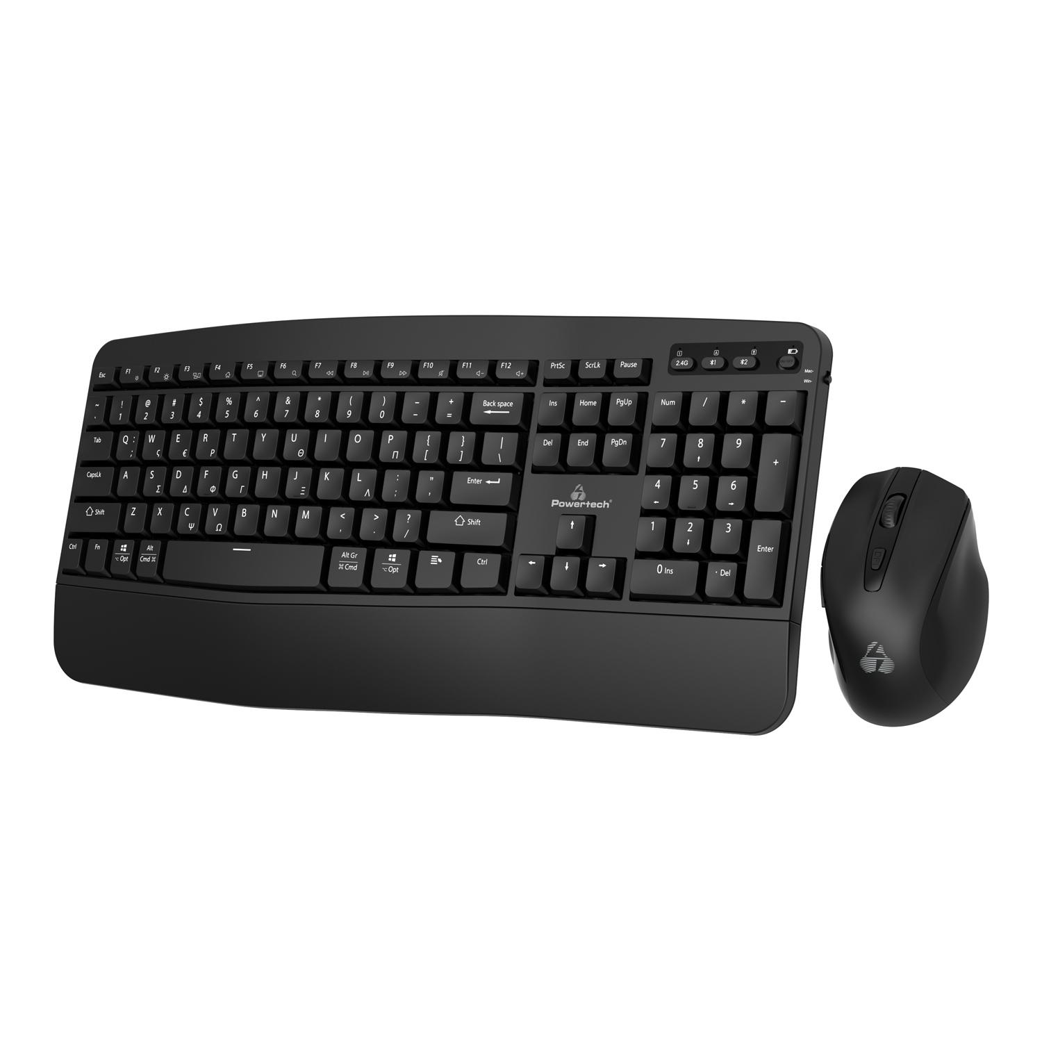 POWERTECH set ποντίκι & πληκτρολόγιο PT-1172, 2.4GHz & Bluetooth, μαύρο | eLabstore.gr POWERTECH set ποντίκι & πληκτρολόγιο PT-1172, 2.4GHz & Bluetooth, μαύρο | Συνοδευτικά PC | elabstore.gr