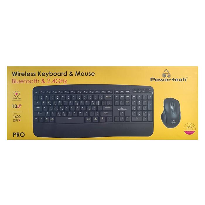 POWERTECH set ποντίκι & πληκτρολόγιο PT-1172, 2.4GHz & Bluetooth, μαύρο | eLabstore.gr POWERTECH set ποντίκι & πληκτρολόγιο PT-1172, 2.4GHz & Bluetooth, μαύρο | Συνοδευτικά PC | elabstore.gr