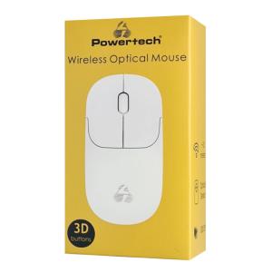 POWERTECH ασύρματο ποντίκι PT-1184, USB δέκτης, 1000DPI, λευκό | Συνοδευτικά PC | elabstore.gr