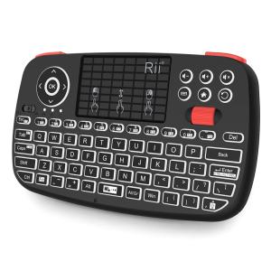 RIITEK ασύρματο mini πληκτρολόγιο i4, backlit, Bluetooth & 2.4GHz, μαύρο | Εικόνα & Ήχος | elabstore.gr