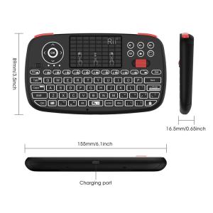 RIITEK ασύρματο mini πληκτρολόγιο i4, backlit, Bluetooth & 2.4GHz, μαύρο | Εικόνα & Ήχος | elabstore.gr