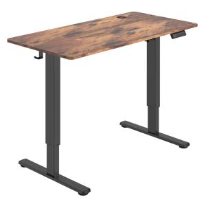BRATECK ηλεκτρικό γραφείο S11-22R-B, 120x60x73~122cm, μαύρο/καφέ ξύλινο | Αναλώσιμα - Είδη Γραφείου | elabstore.gr