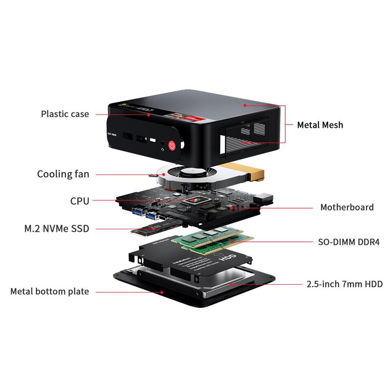 BEELINK mini PC SER 5, AMD 5560U, 16GB, 1TB M.2, Windows 11 Pro | eLabstore.gr BEELINK mini PC SER 5, AMD 5560U, 16GB, 1TB M.2, Windows 11 Pro | PC & Αναβάθμιση | elabstore.gr