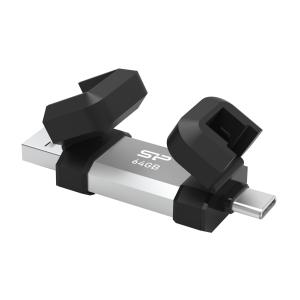 SILICON POWER USB Flash Drive C51, USB/USB-C, 64GB, 120MBps, ασημί | eLabstore.gr SILICON POWER USB Flash Drive C51, USB/USB-C, 64GB, 120MBps, ασημί | Συνοδευτικά PC | elabstore.gr