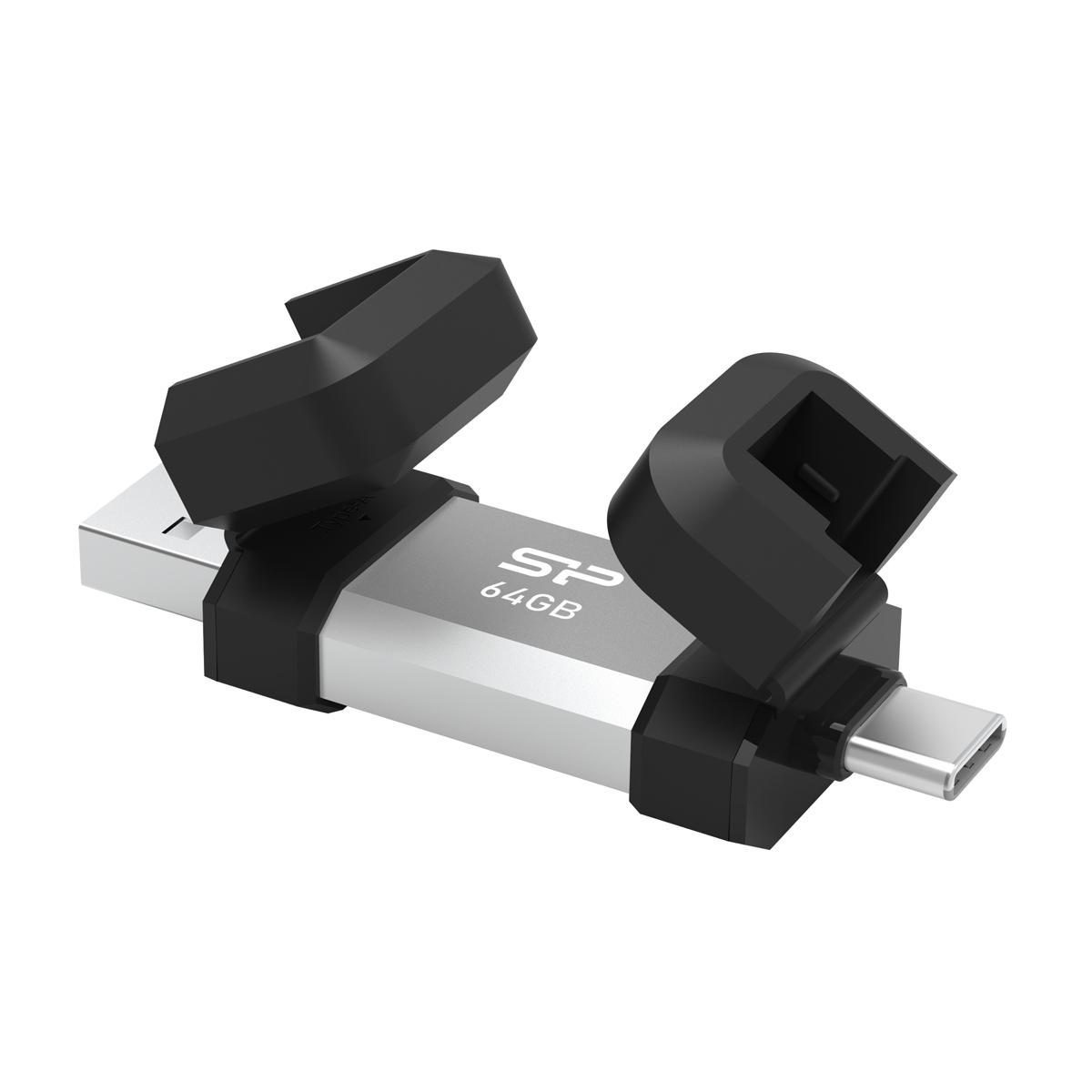 SILICON POWER USB Flash Drive C51, USB/USB-C, 64GB, 120MBps, ασημί | eLabstore.gr SILICON POWER USB Flash Drive C51, USB/USB-C, 64GB, 120MBps, ασημί | Συνοδευτικά PC | elabstore.gr