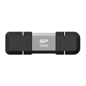 SILICON POWER USB Flash Drive C51, USB/USB-C, 128GB, 120MBps, ασημί | Συνοδευτικά PC | elabstore.gr