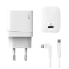 SILICON POWER φορτιστής τοίχου QM10 με καλώδιο, USB-C, 18W, MFi, λευκός | Αξεσουάρ κινητών | elabstore.gr