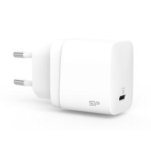 SILICON POWER φορτιστής τοίχου QM10 με καλώδιο, USB-C, 18W, MFi, λευκός | eLabstore.gr