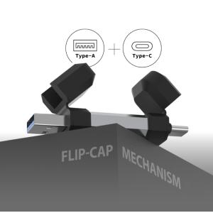 SILICON POWER USB Flash Drive C51, USB/USB-C, 256GB, 200MBps, ασημί | Συνοδευτικά PC | elabstore.gr