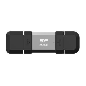 SILICON POWER USB Flash Drive C51, USB/USB-C, 256GB, 200MBps, ασημί | Συνοδευτικά PC | elabstore.gr