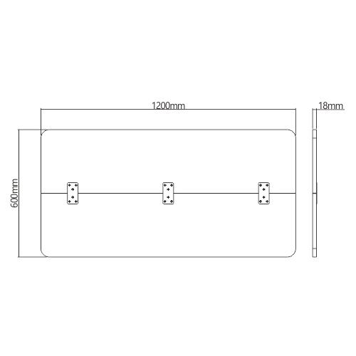 BRATECK επιφάνεια γραφείου TP12060R-2P, 120x60cm, μπεζ ξύλινη | eLabstore.gr BRATECK επιφάνεια γραφείου TP12060R-2P, 120x60cm, μπεζ ξύλινη | Αναλώσιμα - Είδη Γραφείου | elabstore.gr