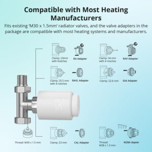 SONOFF smart θερμοστατική βαλβίδα για καλοριφέρ TRVZB, M30x1.5, 48x76mm, 6-28°C | Εργαλεία | elabstore.gr
