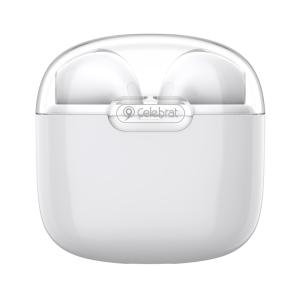CELEBRAT earphones με θήκη φόρτισης W52, True Wireless, λευκά | Αξεσουάρ κινητών | elabstore.gr