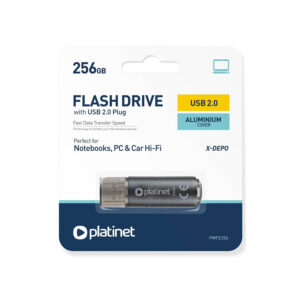 PLATINET USB 2.0 X-DEPO  Flash Disk 256GB μαύρο PMFE256 | Περιφερειακά | elabstore.gr