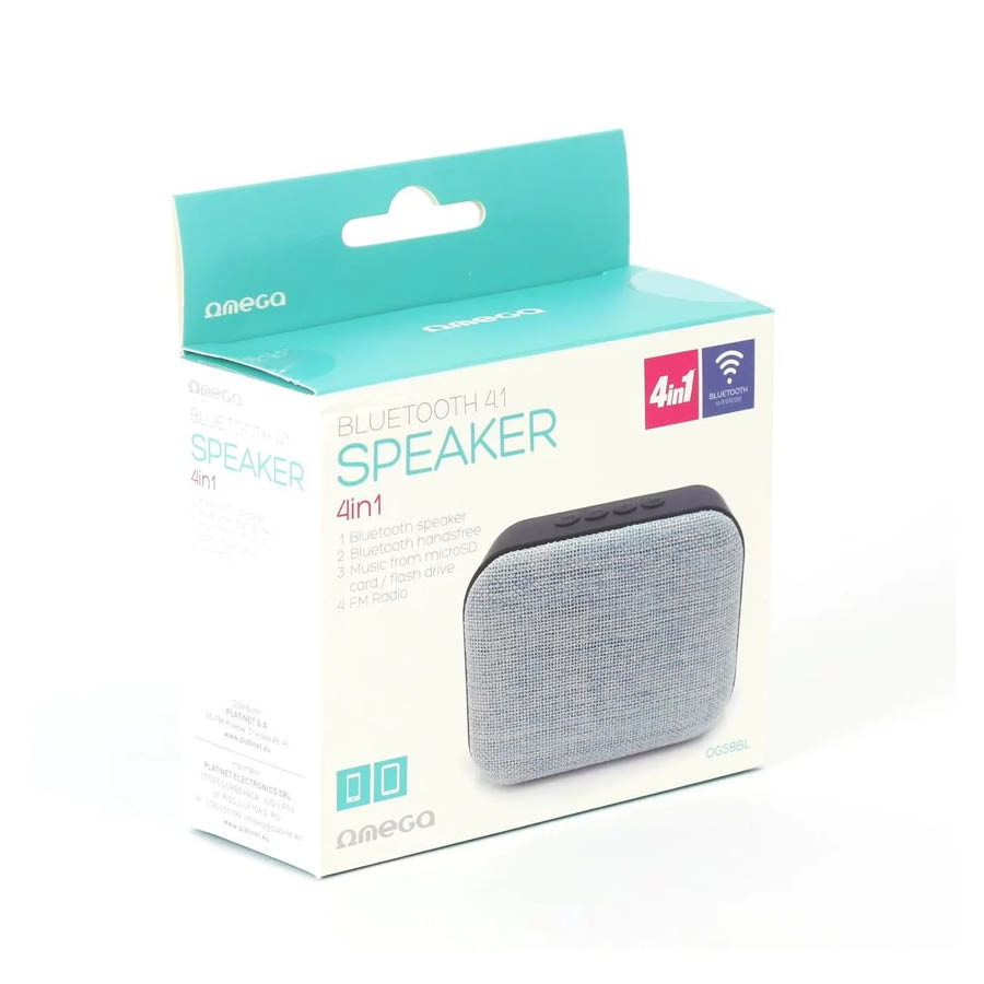 Φορητό ηχείο bluetooth V4.1 fabric μπλε/μαύρο OG58BL | eLabstore.gr Φορητό ηχείο bluetooth V4.1 fabric μπλε/μαύρο OG58BL | Περιφερειακά | elabstore.gr