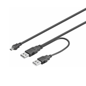 Καλώδιο USB 2.0x2 Male σε mini USB Male 5Pin 0.6M | Πληροφορικής | elabstore.gr