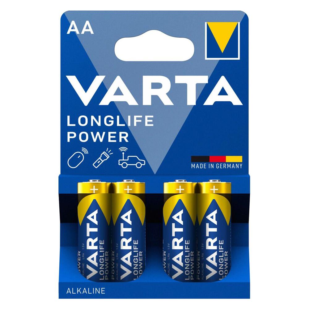 VARTA αλκαλικές μπαταρίες Longlife Power, AA/LR6, 1.5V, 4τμχ | eLabstore.gr VARTA αλκαλικές μπαταρίες Longlife Power, AA/LR6, 1.5V, 4τμχ | Μπαταρίες | elabstore.gr