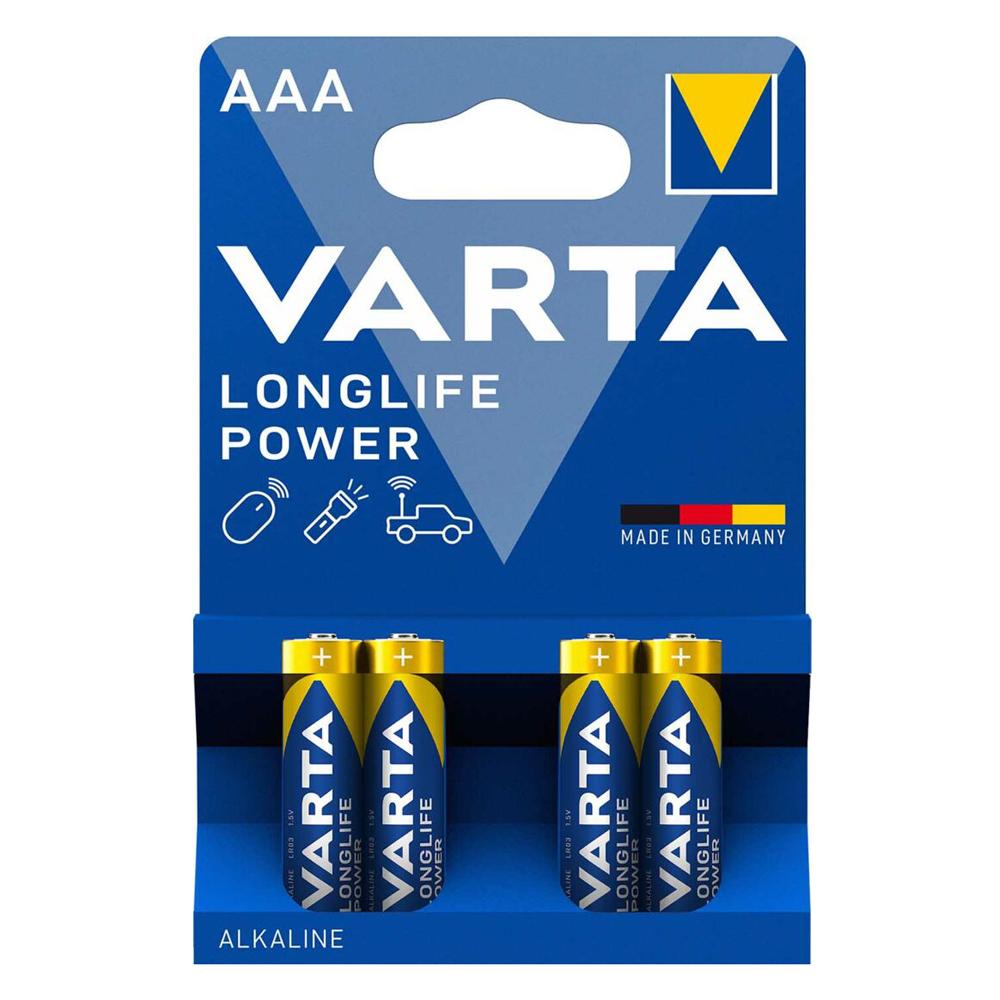 VARTA αλκαλικές μπαταρίες Longlife Power, AAA/LR03, 1.5V, 4τμχ | eLabstore.gr VARTA αλκαλικές μπαταρίες Longlife Power, AAA/LR03, 1.5V, 4τμχ | Μπαταρίες | elabstore.gr