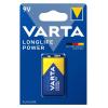 VARTA αλκαλική μπαταρία Longlife Power, 9V, 1τμχ | Μπαταρίες | elabstore.gr